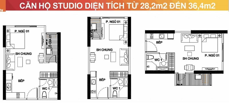 Mặt bằng căn hộ S4.03 Vinhomes Smart City studio