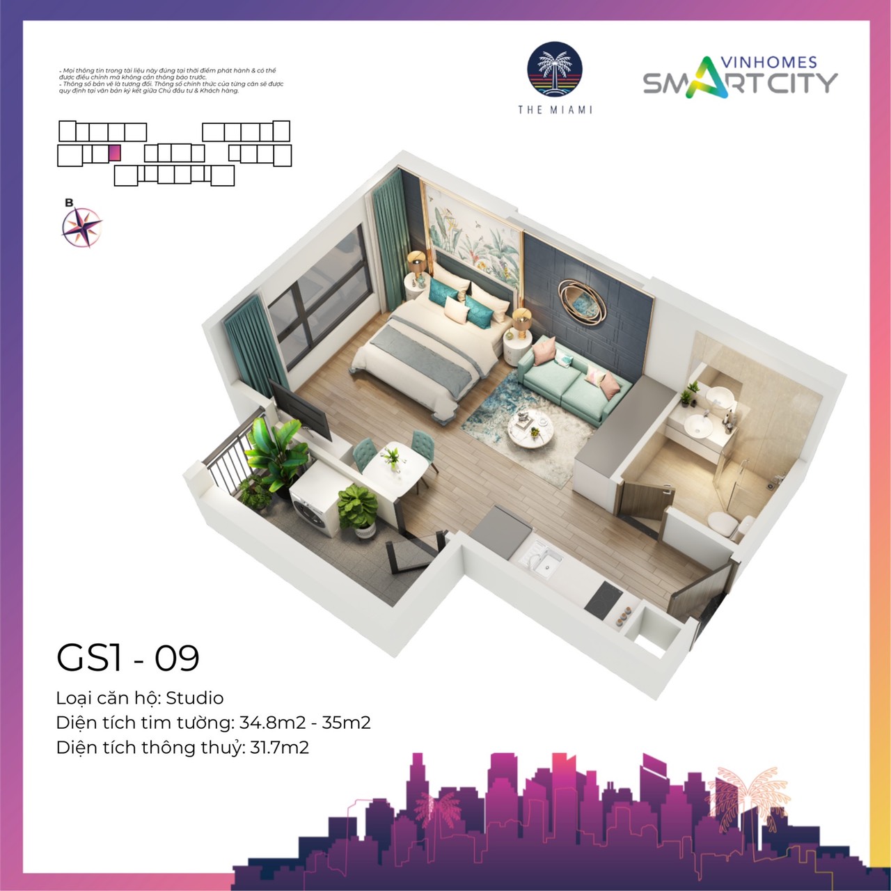 Căn hộ studio The Miami Vinhomes Smart City là một điểm đến lý tưởng cho những ai yêu thích phong cách sống hiện đại và tiện nghi. Hãy xem hình ảnh về căn hộ studio The Miami Vinhomes Smart City được thiết kế mới nhất để khám phá không gian sống vô cùng độc đáo và tiện nghi đến bất ngờ.