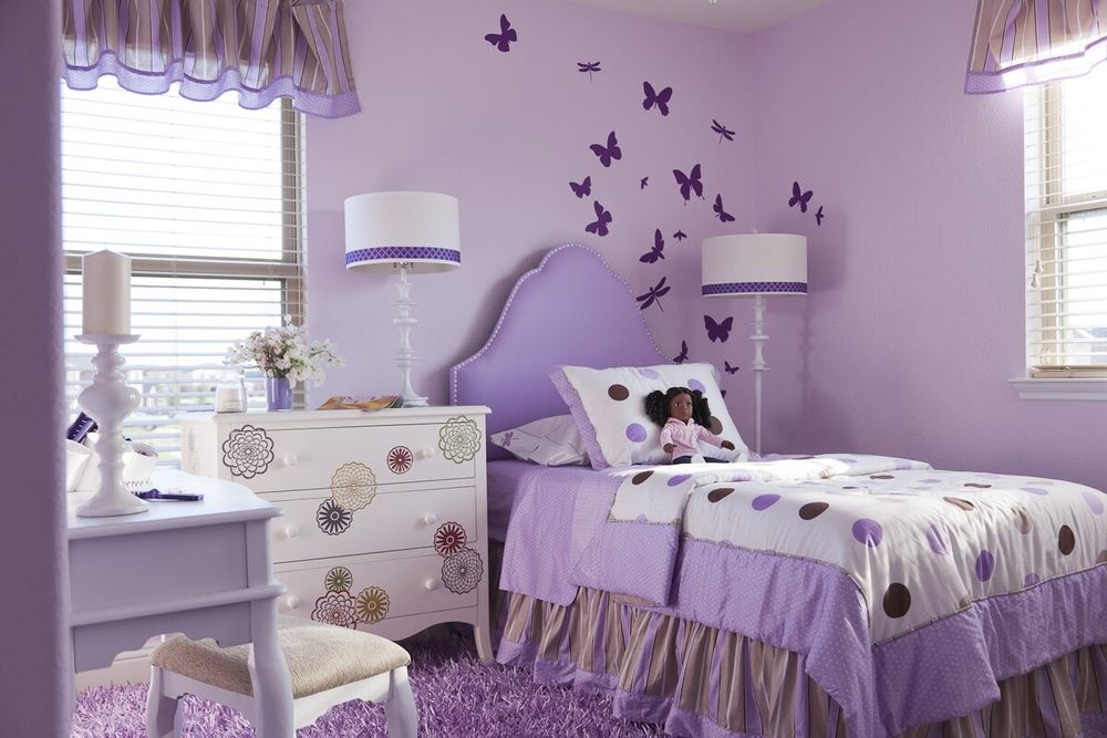 Mẫu thiết kế phòng ngủ màu hồng dành cho bé gái