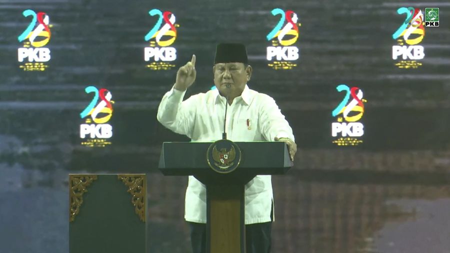 Prabowo Roasting Cak Imin, Dasco, dan Bahlil di Harlah PKB: "Kalau Tiga Kancil Kumpul, Repot Kita"