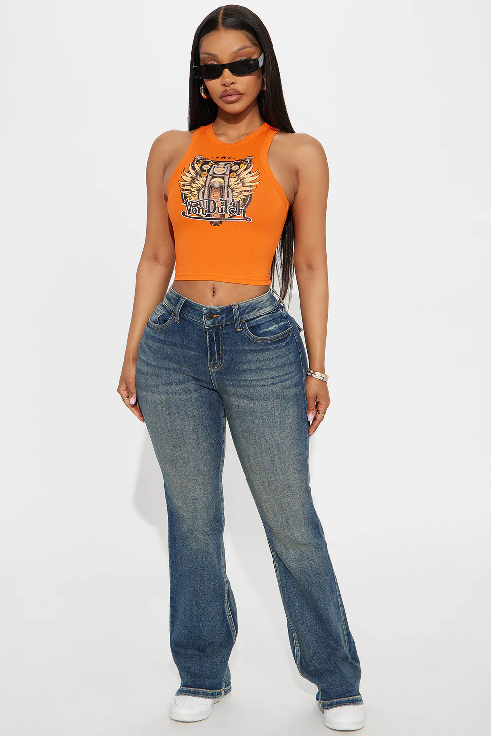 Catch You Up Bootcut Jeans - Koyu Renk Yıkama