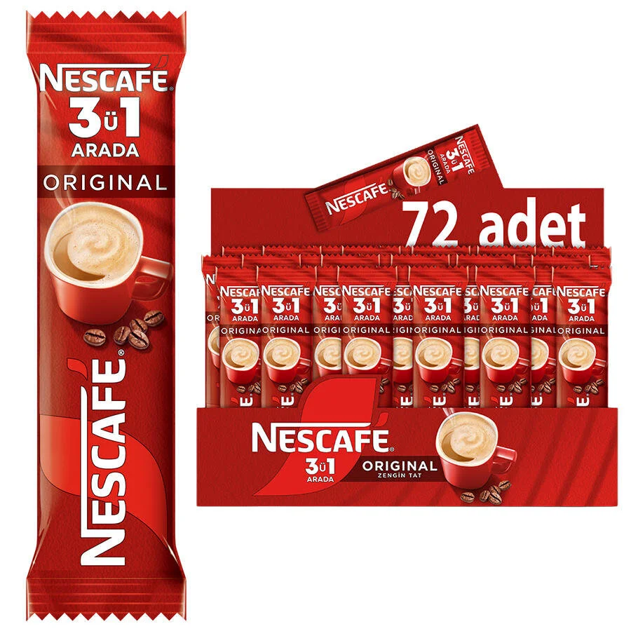 Nescafé 3’ü 1 Arada Kahve 17,5 g x 72’li Ekonomik Paket