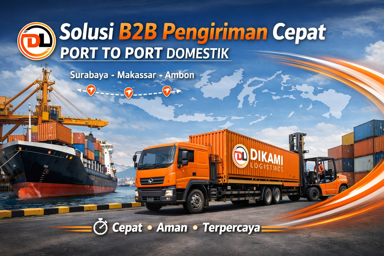 Solusi B2B Pengiriman Cepat Port to Port Domestik
