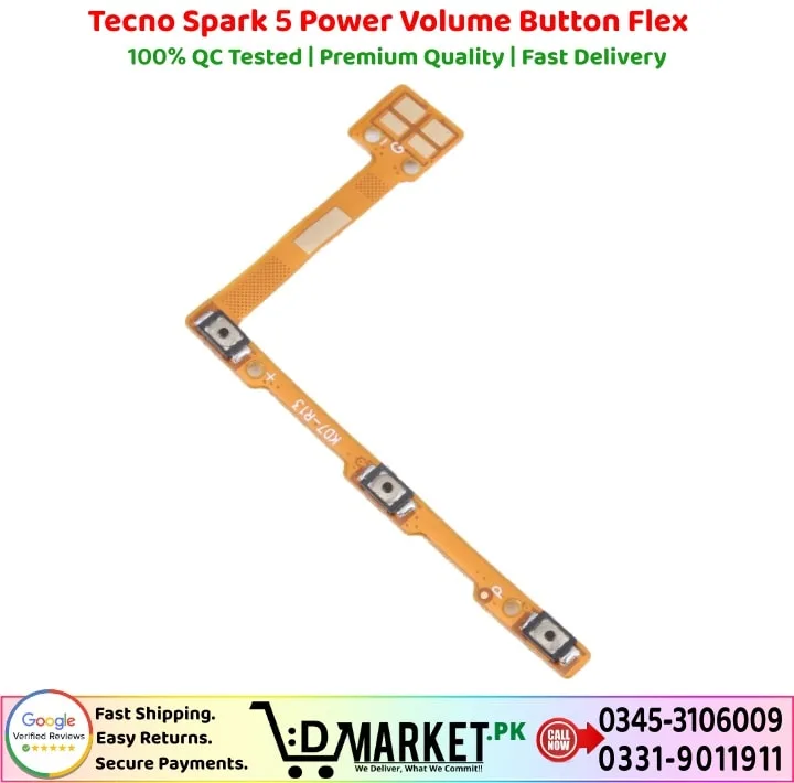 Tecno Spark 5 Power Volume Button Flex