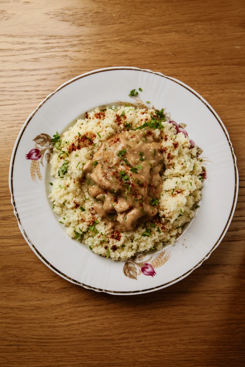Chicken Stroganoff with Couscous