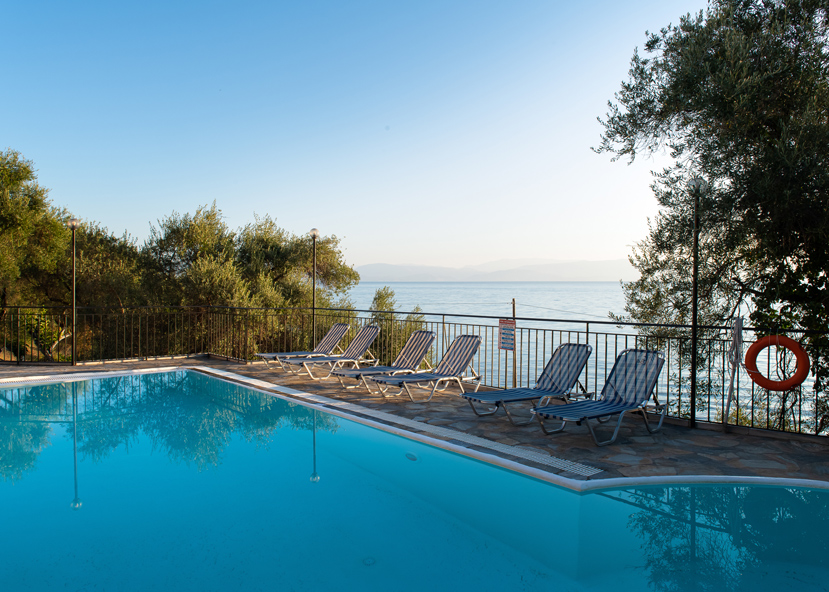 Dimitra Studios, Balcony pool and sea view