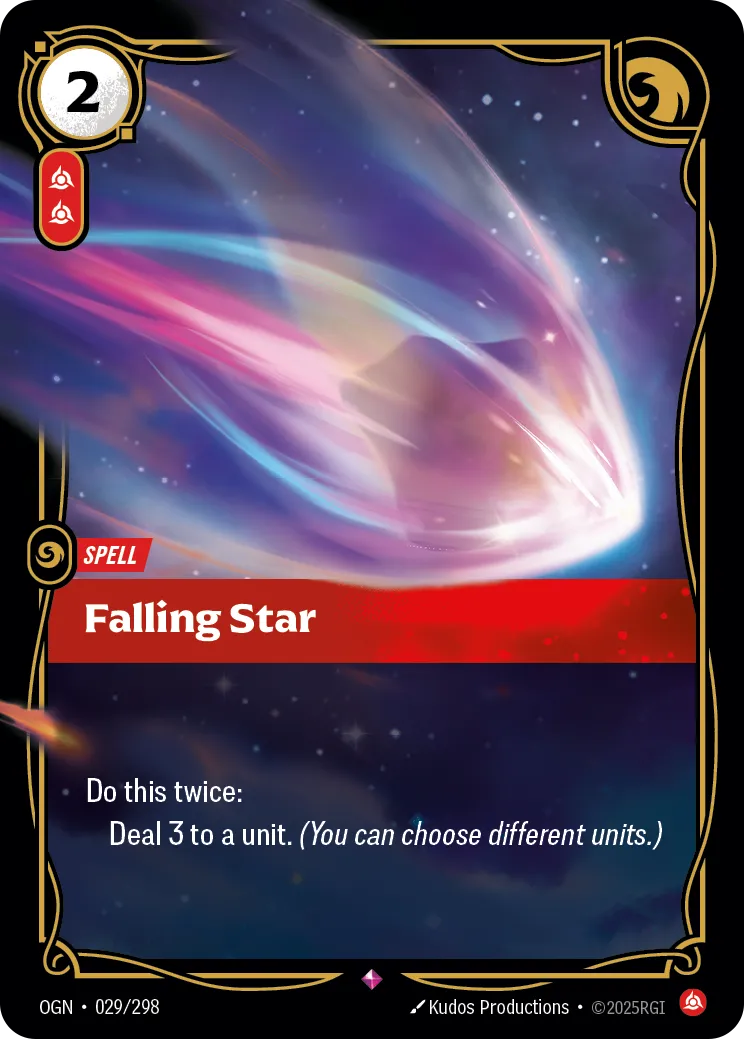 Carta de Riftbound falling star