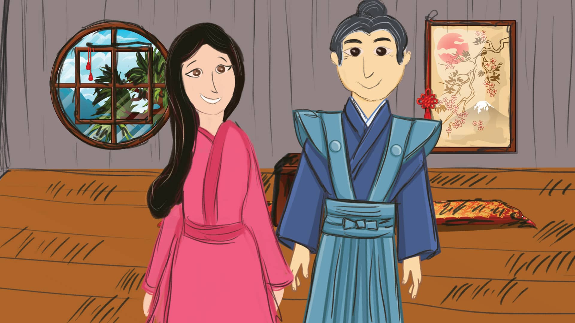 子供ための英語の絵本ー英語オーディオブック - The Samurai’s Brave Daughter