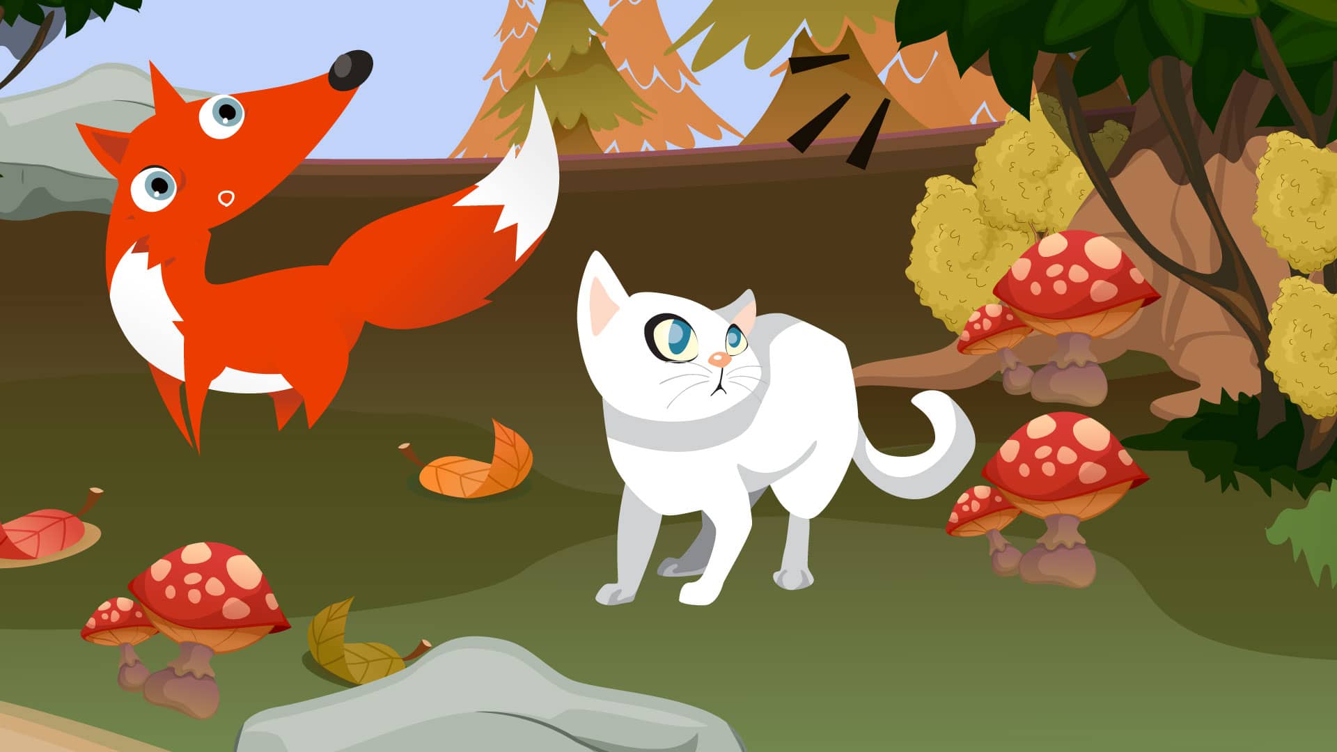 Cat and Fox