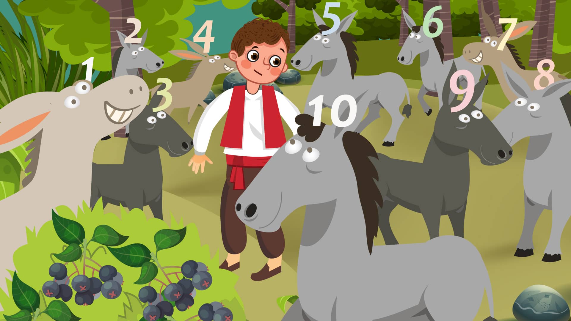 The Boy and the Ten Donkeys