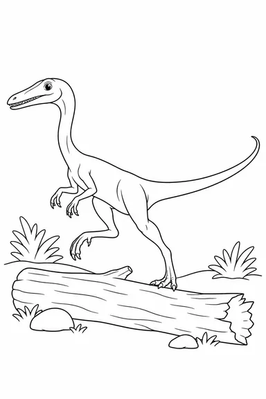 Coelophysis dinosaur coloring page: early dinosaur trail