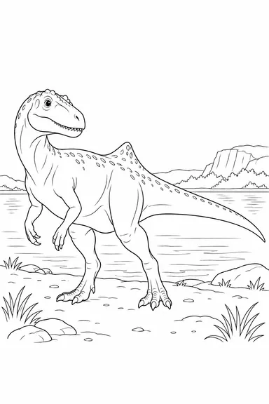 Concavenator dinosaur coloring page: two-spined hump