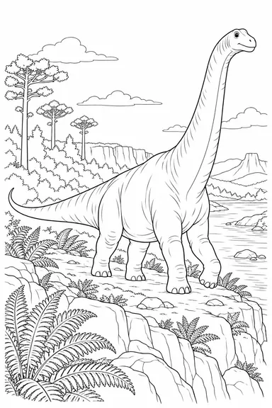 Dreadnoughtus dinosaur coloring page: titanosaur trail