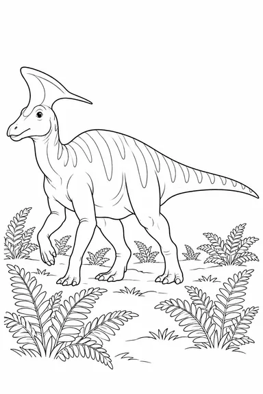Lambeosaurus dinosaur coloring page: hatchet crest