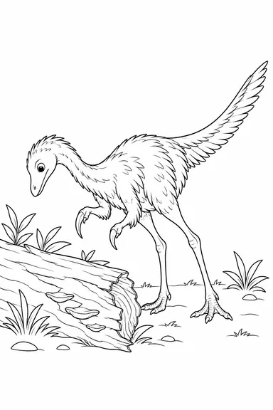 Mononykus dinosaur coloring page: one-clawed discovery