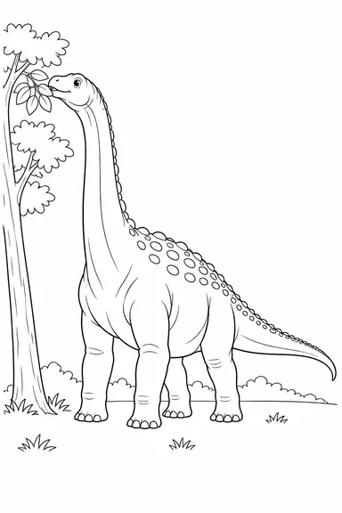 Saltasaurus dinosaur coloring page: armored long neck
