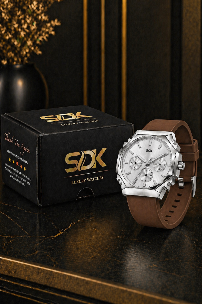 Premium Chronograph Watch-Brown