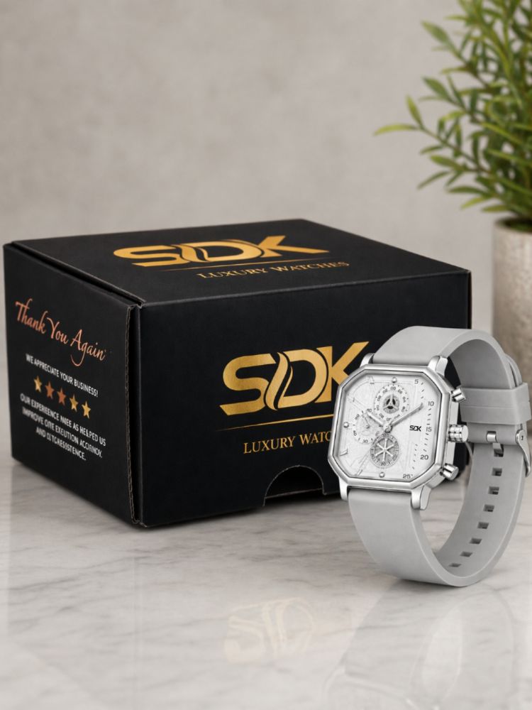 Urban Chrono Square Watch-Grey