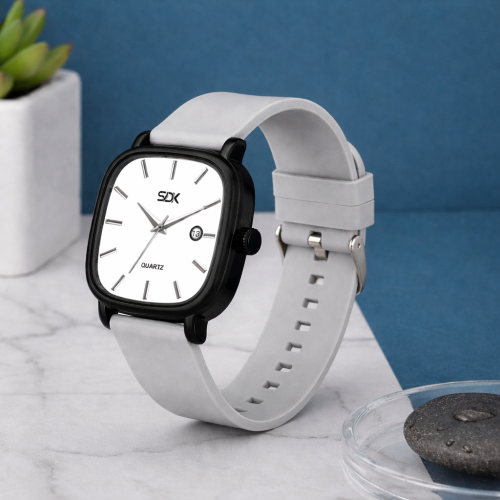Obsidian Square Classic Watch-Grey