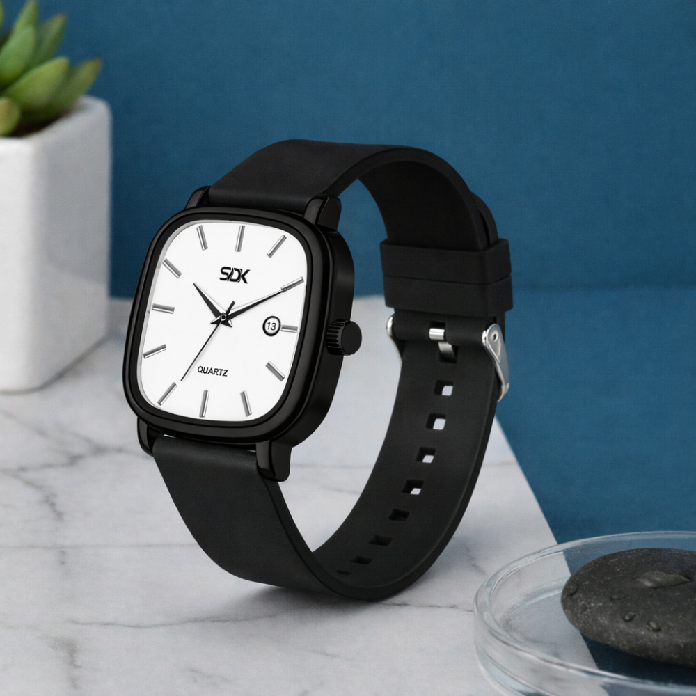 Obsidian Square Classic Watch-Black