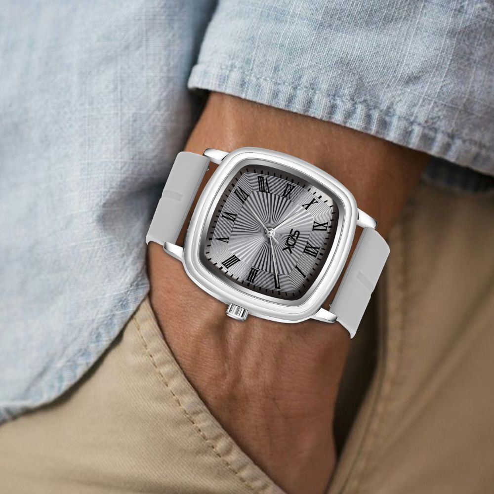 Classic Roman Square Watch-Grey