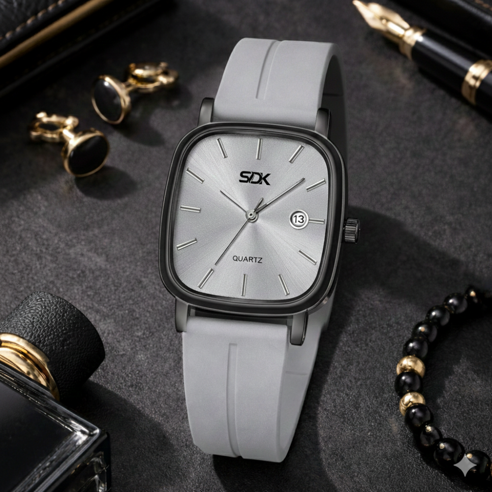 Black Curve Series Watch-Grey