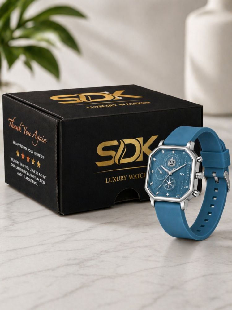 Urban Chrono Square Watch-Blue
