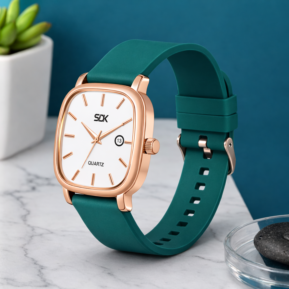 Rose Aura Classic Watch-Green
