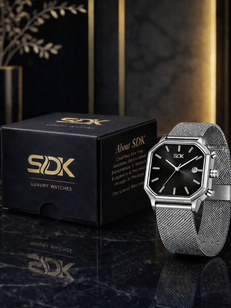 Silver Edge Premium Watch-Black