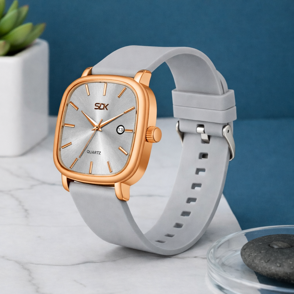 Premium Quartz Watch-Grey