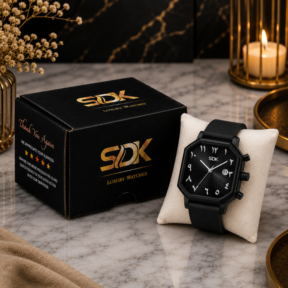 Arabic Style Numeral Dial-Black