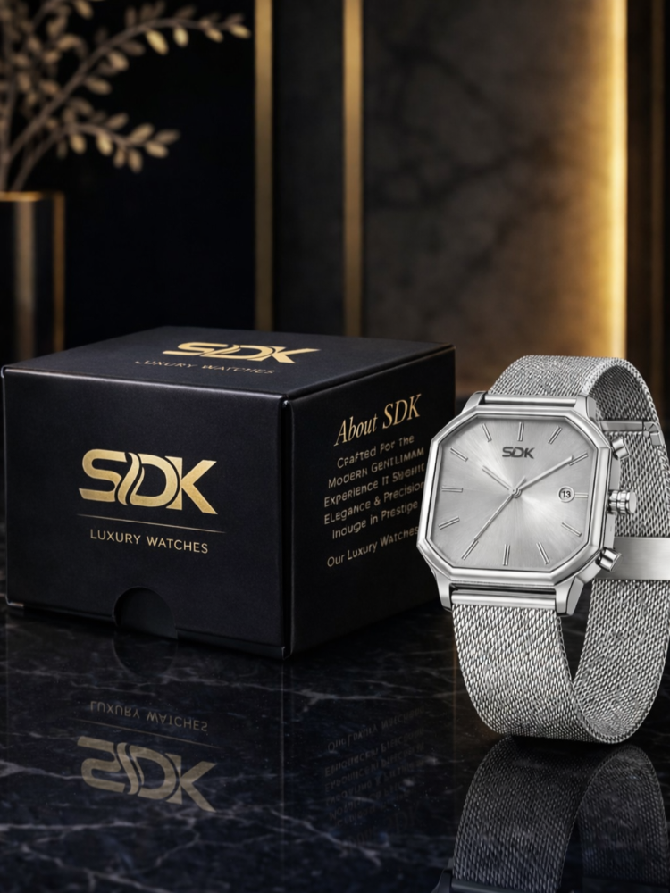 Silver Edge Premium Watch-Grey