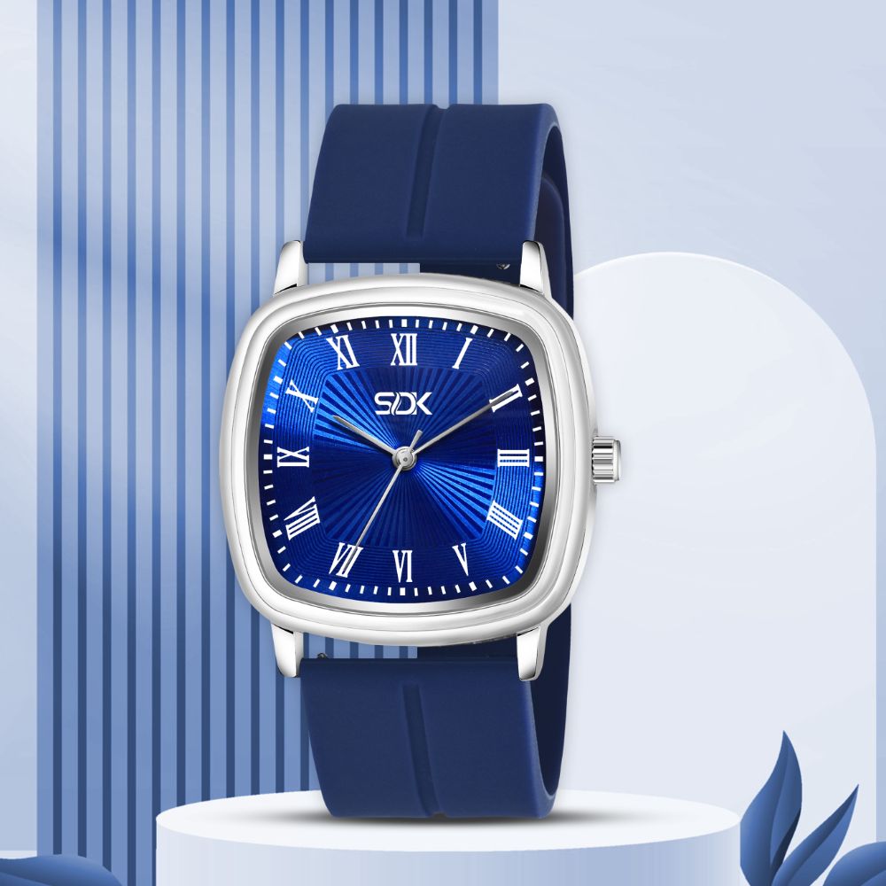 Classic Roman Square Watch-Blue