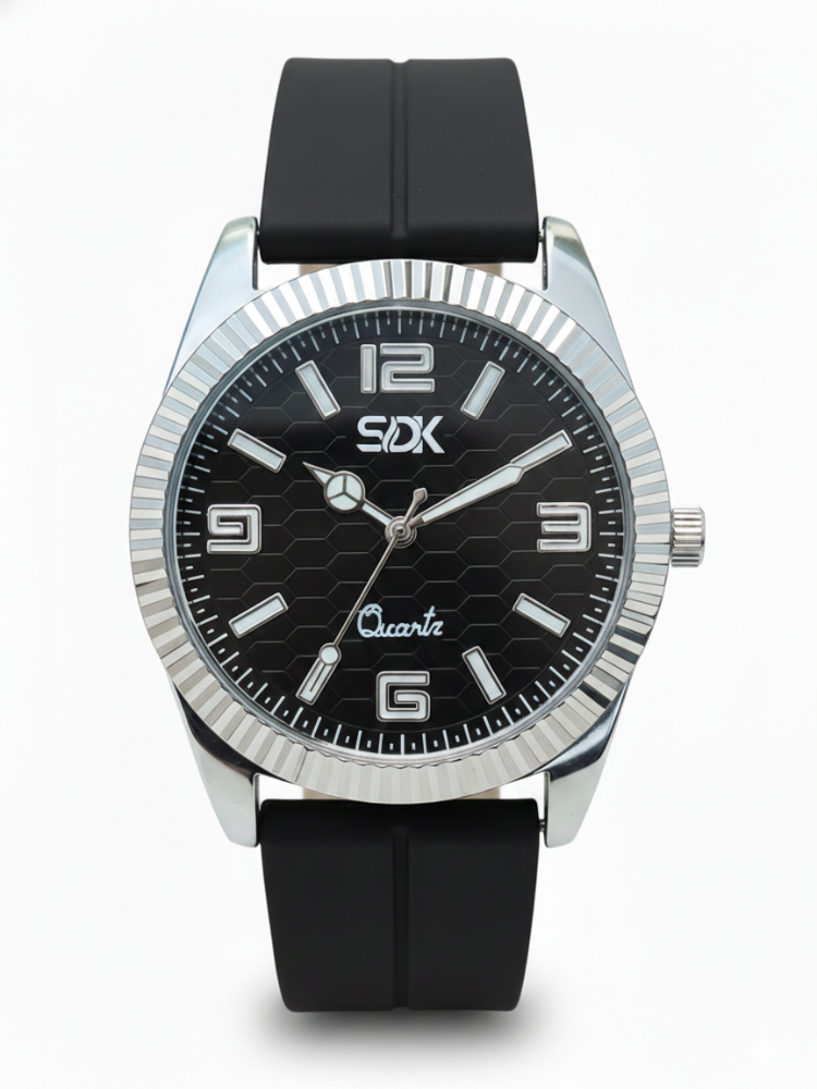Multi-Color Hexa Dial Premium Watch-Black