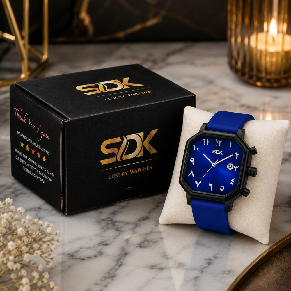 Arabic Style Numeral Dial-Blue
