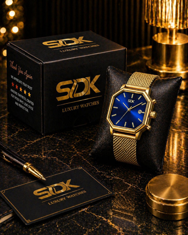 Royal Gold Mesh-Blue