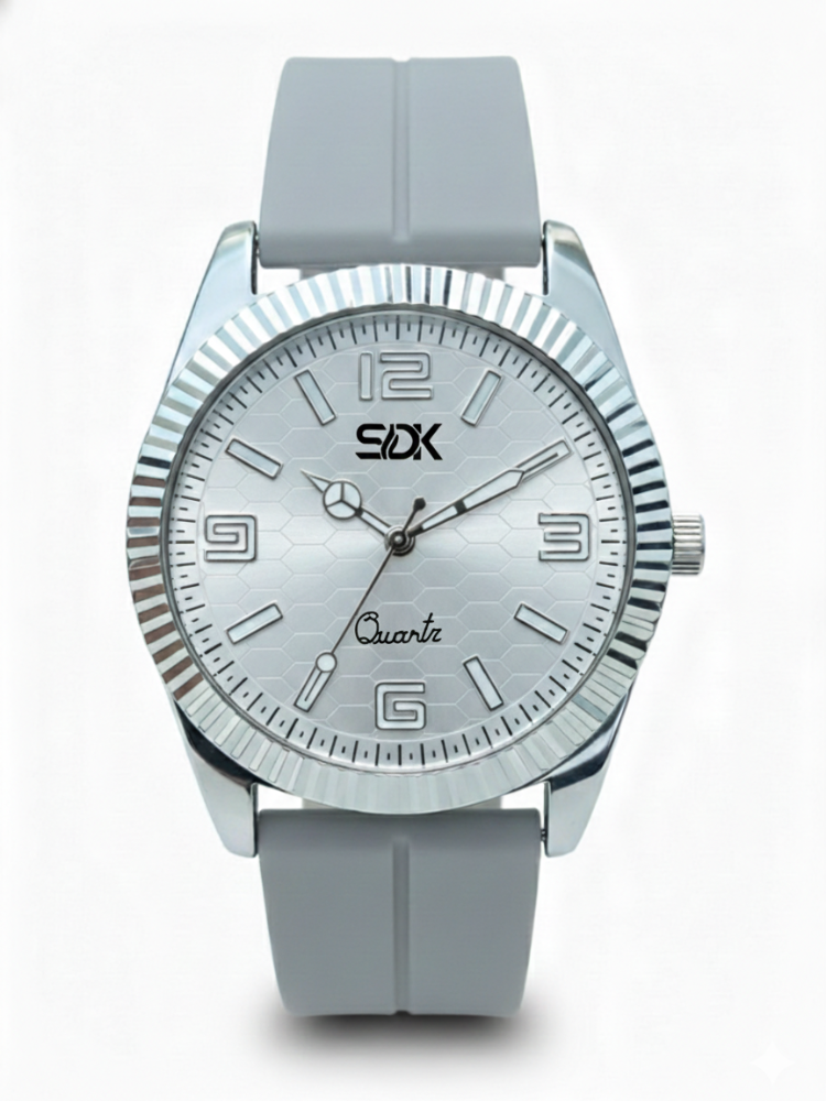 Multi-Color Hexa Dial Premium Watch-Silver