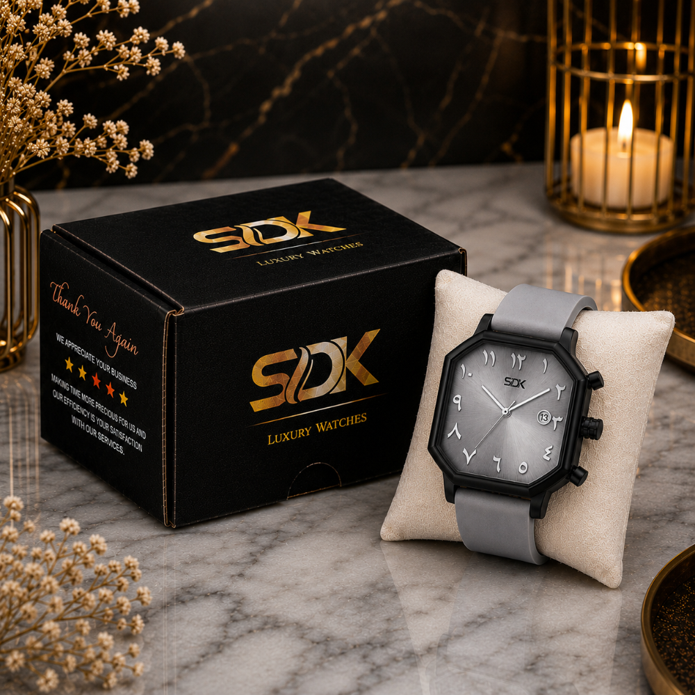 Arabic Style Numeral Dial-Grey