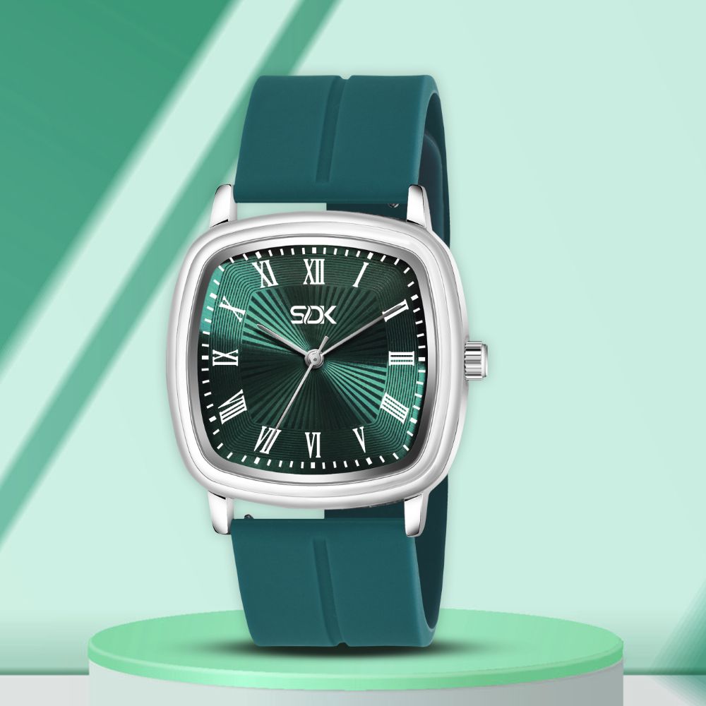 Classic Roman Square Watch-Green