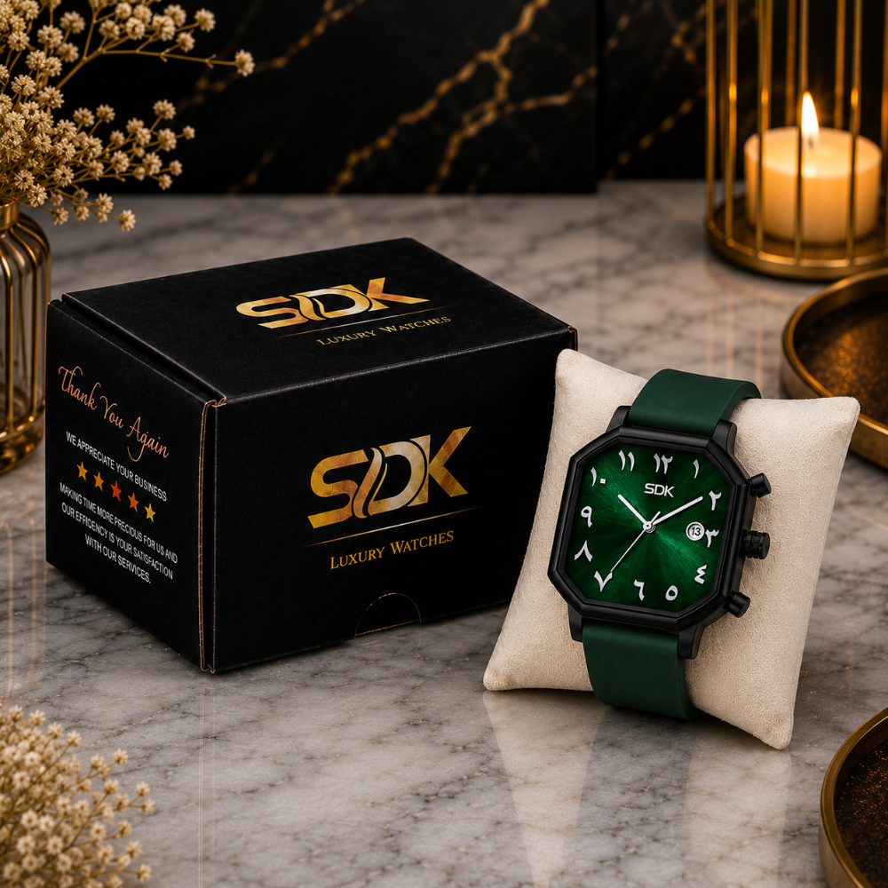 Arabic Style Numeral Dial-Green