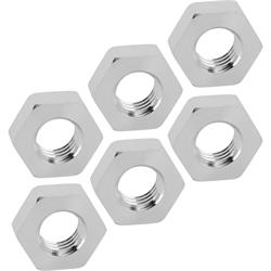 Aluminum Jam Nuts, 1/4-28 LH, Pack/6