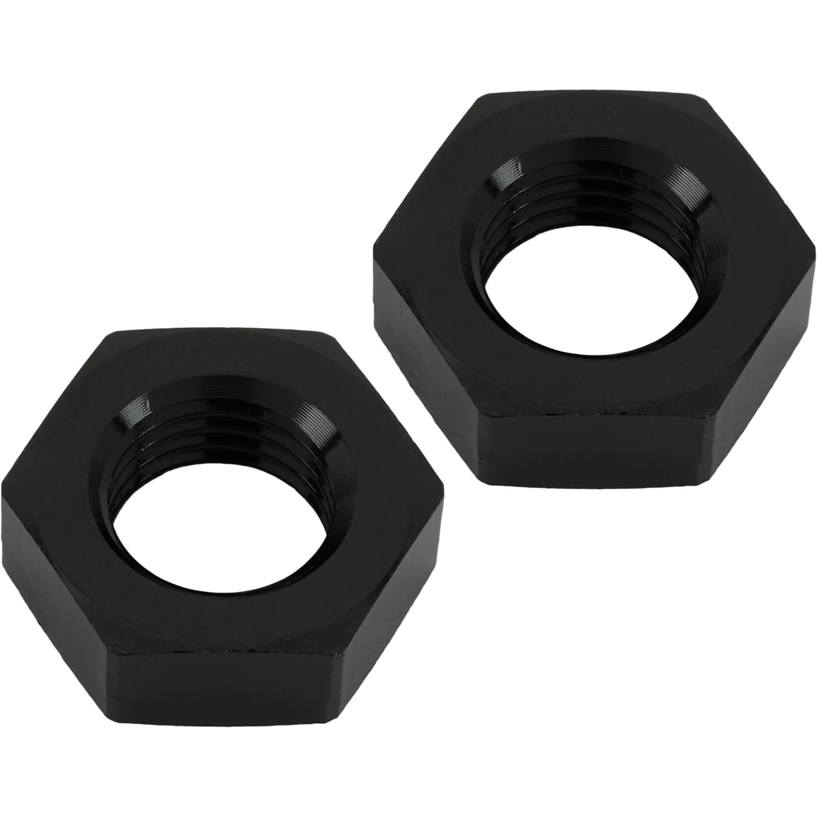 BLACK AN4 BULKHEAD NUTS
