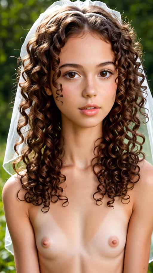 Beautiful Nude Model Posing for a Shoot (nude, photoshoot, woman) - vertical 9:16 format