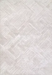 Atlas Modern Grey/Ivory Geometric Medium Pile Rug