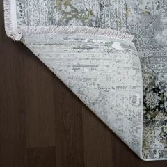 Ruby Transitional Grey Distressed Medium Pile Rug