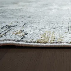 Ruby Transitional Grey Distressed Medium Pile Rug