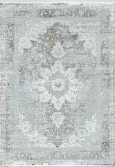 Ruby Transitional Grey Distressed Medium Pile Rug