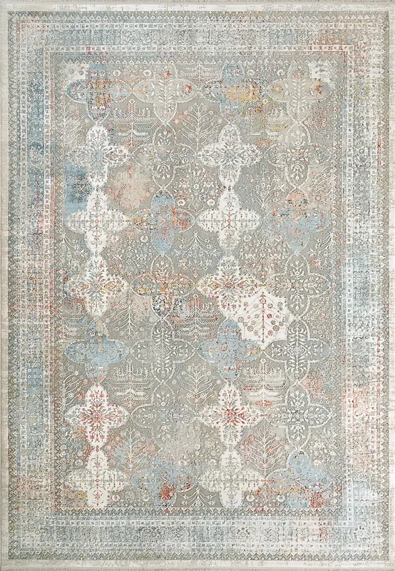 Ruby Transitional Multi Distressed Medium Pile Rug