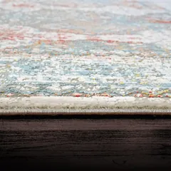 Ruby Transitional Multi Distressed Medium Pile Rug
