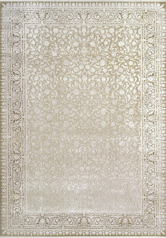 Ruby Transitional Beige/Ivory Oriental Medium Pile Rug
